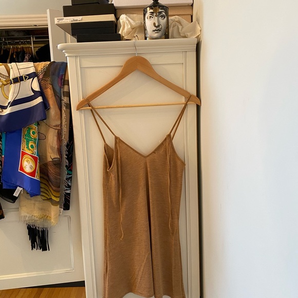 Boutique Systemaction Mini Tan Dress - Picture 4 of 9